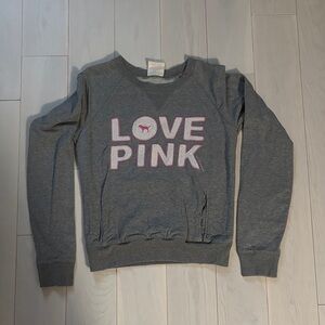 PINK Y2K Vintage Victoria's Secret Charcoal Love Sweater